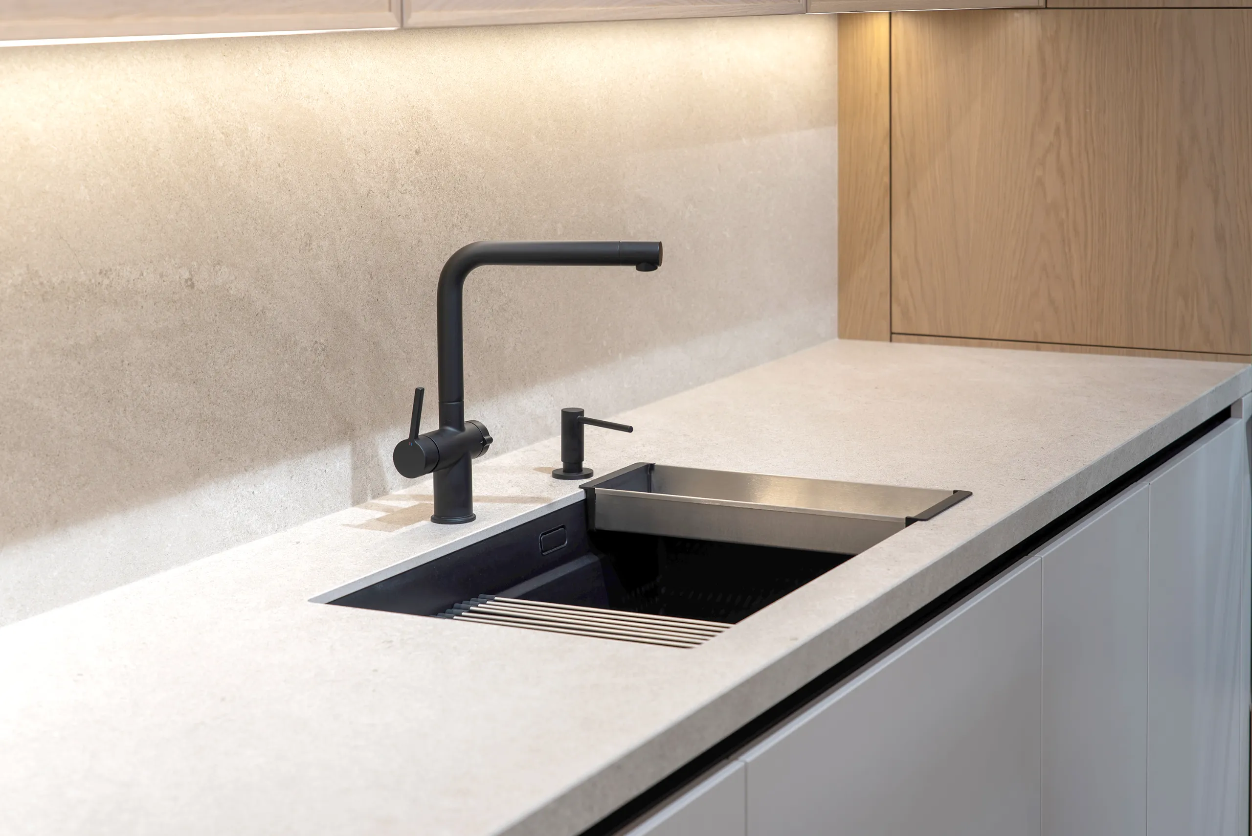 Finished kitchen countertop installation
